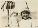 Image of Eskimo [Inuit] child with doll  [Barbara Noelbasak Burden]